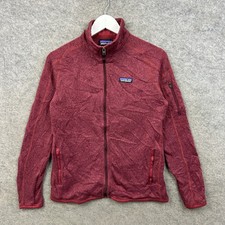 Patagonia Fleece Womens Medium Red Better Sweater Jacket 1/4 Zip Jumper Hiking