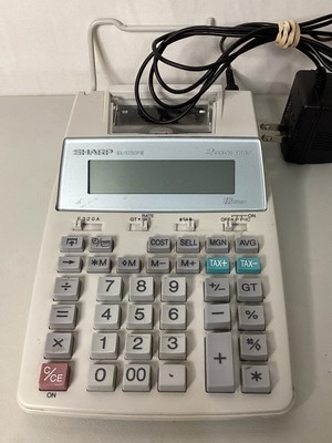 Sharp EL-1750P Printing Calculator Includes Power Cord/battery Back uo