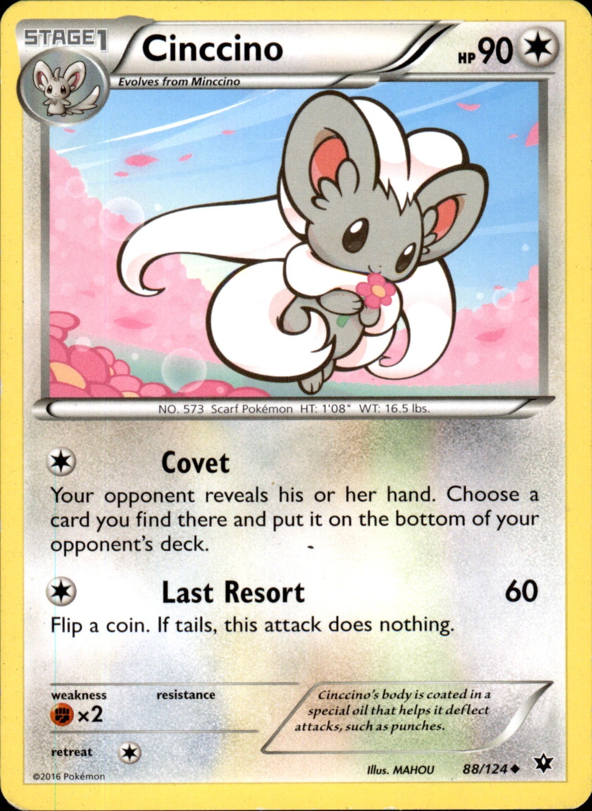 Cinccino (88) 88/124 Uncommon - Pokemon XY - Fates Collide - LP