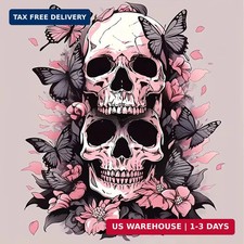 Skull DIY Diamond Art Kits for Adults, Flowers 5D Diamond Painting Kits  Gem Pa