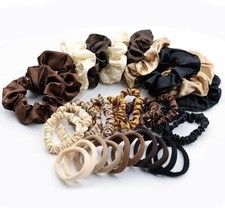 30 Pcs Hair Ties Scrunchies Set for Women - Big Satin Scrunchie for Girls Elasti
