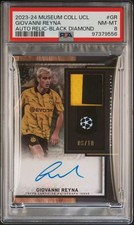 2023-24 Museum Collection UCL Giovanni Reyna Auto Relic 6/10 Black Diamond PSA 8