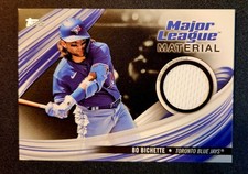 2023 Topps Bo Bichette Relic /199 Relic Card Toronto Blue Jays