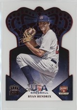 2015 Panini USA Baseball Crown Royale Red 36/50 Ryan Hendrix #9 07rd