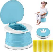 Portable Foldable Kids Potty Seat Training Toilet for Toddler Babys Boys Girls