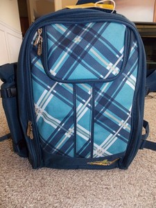 Apollo Walker Picnic Backpack For 2- Blue- New With Tags