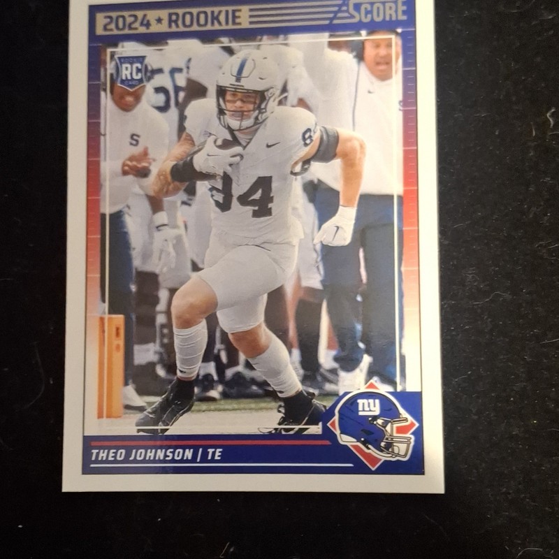 Panini 2024 Score Football - Theo Johnson #375 New York Giants Rookie Card