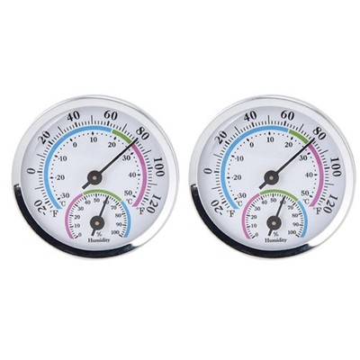 Analog Thermometer Hygrometer 2 Pack Indoor Room Humidity Temperature Meter