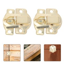  20pcs Small Latch Lock - Box Lid Fasteners Metal Buckle Golden Hasp Hardware