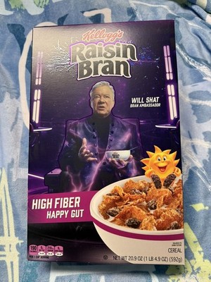 2026 Kellogg's Raisin Bran ''Will Shat'' Promo Box William Shatner New Sealed NIB