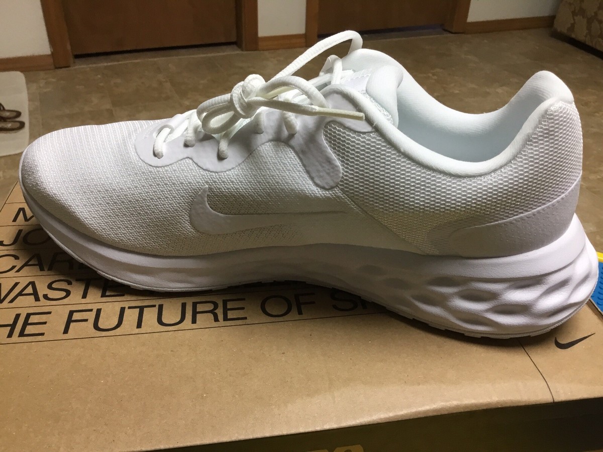 Women’s “Nike” revolution next nature road running sneakers, size 12M,  white