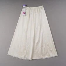 Vintage Vanity Fair Half Slip Womens M Ivory Nylon Satin Lace NWT