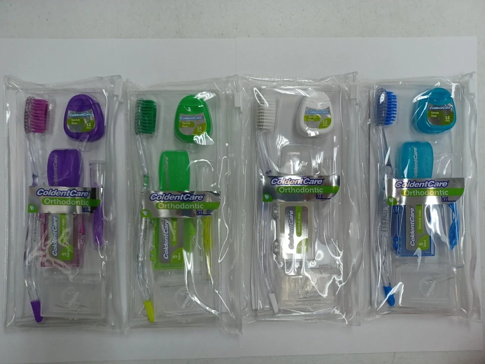 ORTHODENTALUSA (one) Orthodontic KIT CLEAR Patient Oral Care Cleaning POUCH K304 Kit USA Seller