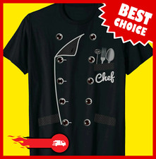 Funny Chef Cooking T-Shirt Black All Size