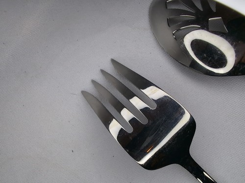 2er Set Waterford ABGESCHRÄGT Edelstahl Monique Lhuillier Besteck Servierbesteck - Bild 6 von 11