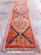 tappeto passatoia 366x109 s-antico persiano. e, corsie caucasici turcomanni