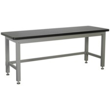 Steel Industrial Workbench - 2100mm x 750mm Laminate Worktop - Adjustable Feet