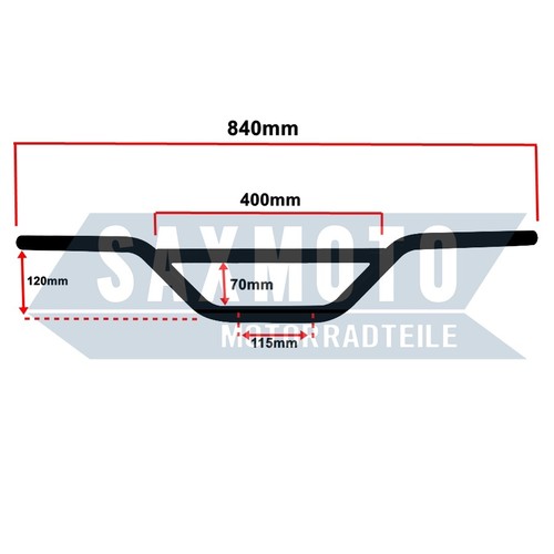 YAMAHA XT125 XT250 XT350 XT500 XT550 XT600 XTZ600 Tenere Lenker