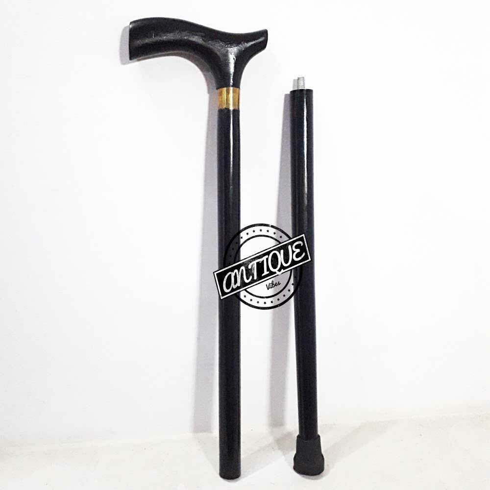 Bastón Especial De Madera Dura Con Empuñadura De Goma Ancha Unisex Regalo