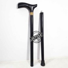 SPECIAL WALKING CANE/STICK hard wood walk rod wide rubber bottom grip unisex gif