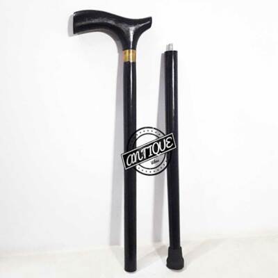 SPECIAL WALKING CANE/STICK hard wood walk rod wide rubber bottom grip unisex gif