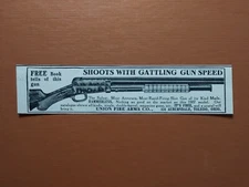 Antique 1900's Hunting - Union Fire Arms Co. Hammerless Shotgun - 1907 Print AD