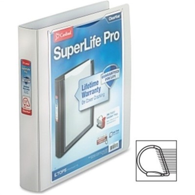 Cardinal SuperLife Pro Easy Open Slant-D Binder, White, 75'' x 11 3/4'' x 10 3/4''