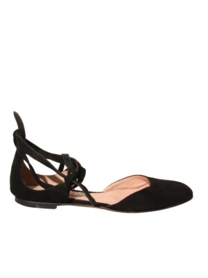 GIANVITO ROSSI Suede Flats (SIZE 37)