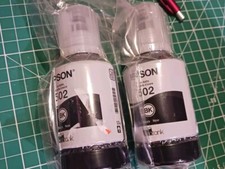 Lot of 2 Epson EcoTank 502 Ink Bottle Black 7500 Page Exp 2026 2760/3760/4760