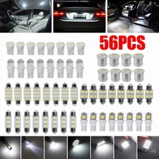 For Ford 56PCS Car Interior Combo LED Map Dome Trunk License Plate Light Bulbs
