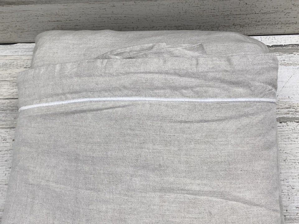 Hotel Collection Linen Blend King Duvet Cover Natural New out of Package - Image 3 of 4