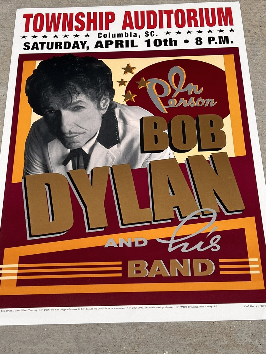 Bob Dylan And His Band concert poster 2002 20” x 14” First Union