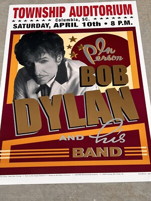 Bob Dylan And His Band concert poster 2002 20” x 14” First Union