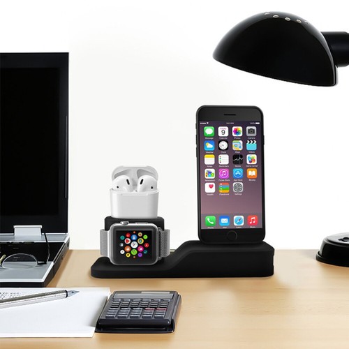 3 in 1 Handy Uhr Headset Multifunktions Ladestation Basis Silikon Ladestation - 第 8/11 張圖片