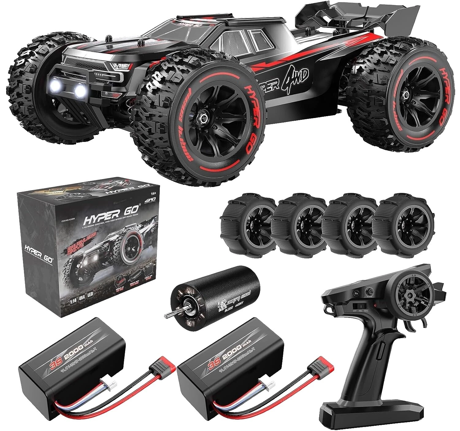 Brushless 1:14 Scale Hobby RC Car, Truck & Motorcycle Models & Kits