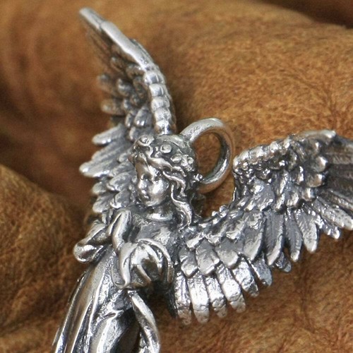 925 Sterling Silver Charms Little Angels Pendant TA281A JP Good Details - Picture 4 of 12