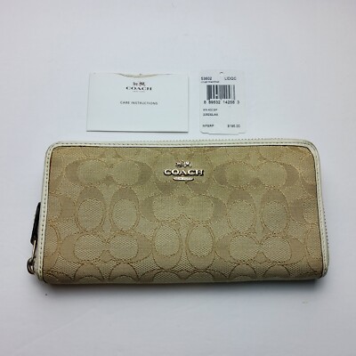 COACH 財布 Coach Signature 53602 Zip Around Full Size Wallet | eBay