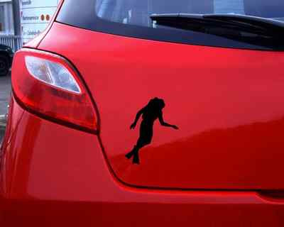 Samunshi Taucher Aufkleber Tauchsport  25 Farben 9 Größen Autoaufkleber Sticker 
