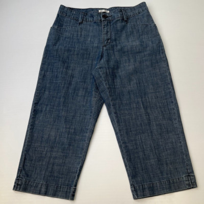 Lee Jean Women 8 Just Below The Waist Capri Mid 30x20 Chambray Y2K Party Core Ex