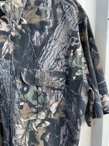 Mossy Oak Camo Classic Mens Shirt Sz XL Botton Pockets Front Short Sleevess - Picture 4 of 8