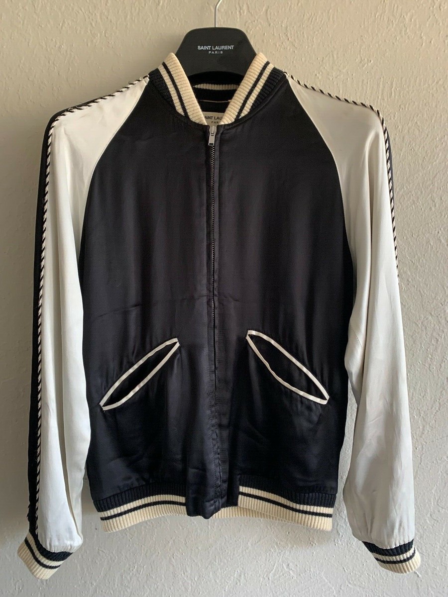 Saint Laurent Blood Luster Jacket Paris Souvenir Bomber Hedi Saint Laurent Blood Luster Jacket Paris Souvenir Bomber Hedi