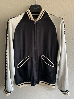 Saint Laurent Blood Luster Jacket Paris Souvenir Bomber Hedi Saint Laurent Blood Luster Jacket Paris Souvenir Bomber Hedi
