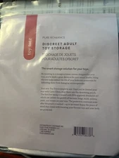 Pure Romance Toy Tote pink Satin Discreet Adult Toy Storage Drawstring Bag