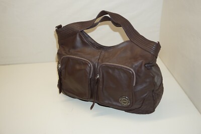 Cerruti 1881 Handtasche aus dunkelbraunem Leder  -seltenes Modell-