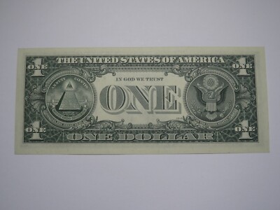 $1 1969 Near Solid Serial Number Federal Reserve Bank Note Bill