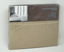 Hudson Park 500TC Pima Cotton Sateen Iron Free Flat Sheet - TWIN - Champagne