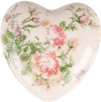 Clayre & Eef 6CE1542L Dekoration Herz 11X11X4 Cm Rosa - Beige