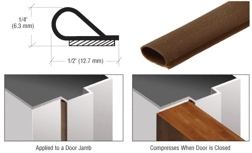 CRL SW250BRC Brown Self-Adhesive Weatherstrip - 100' Roll - Picture 6 of 6