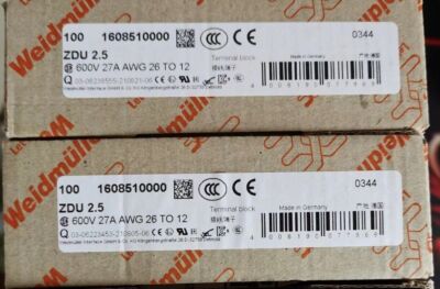 100pcs Weidmüller Connecting terminal ZDU 2.5 1608510000