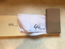 NEW IN BOX GiGi Leather Mini Card & Cash Wallet Pebbled Leather MSRP $78